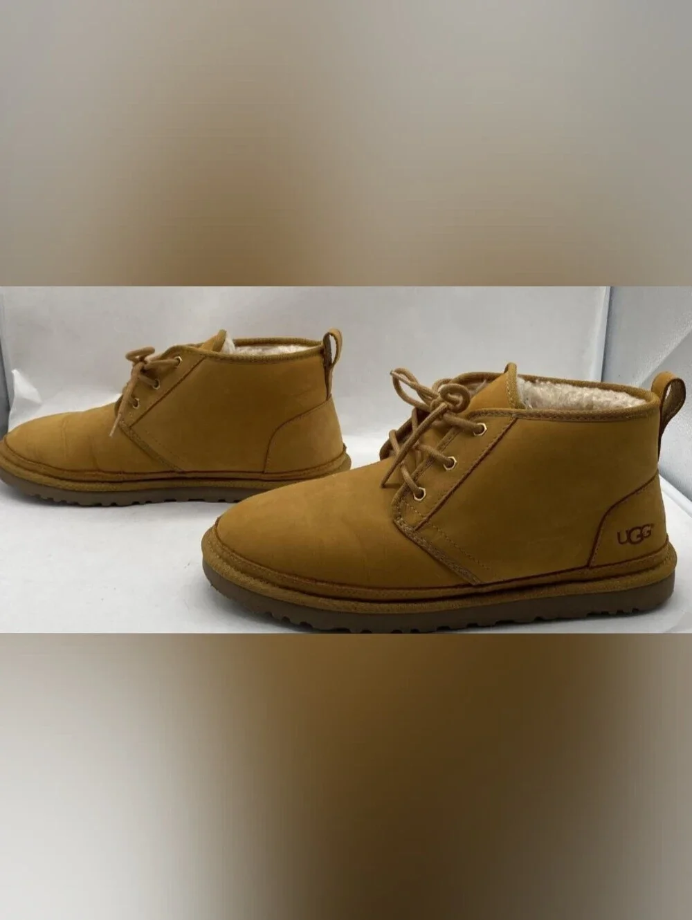 UGG MEN NEUMEL WHEAT WATERPROOF LEATHER SHOES SIZE 12 W/BOX